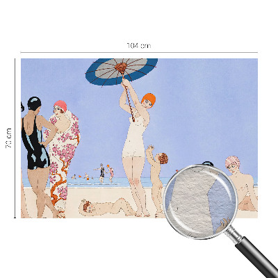 Nowoczesna fototapeta do salonu z motywem retro plaży
