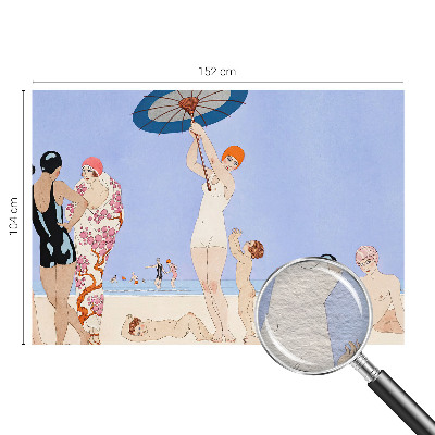 Nowoczesna fototapeta do salonu z motywem retro plaży