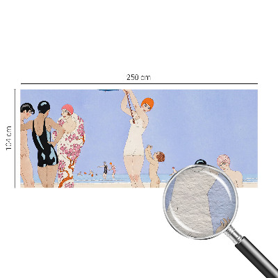 Nowoczesna fototapeta do salonu z motywem retro plaży