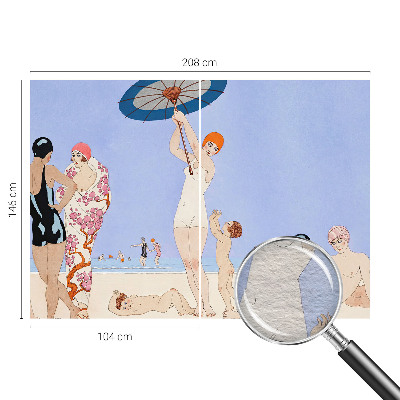 Nowoczesna fototapeta do salonu Nowoczesna fototapeta do salonu Plaża retro