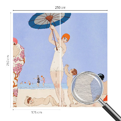 Nowoczesna fototapeta do salonu Nowoczesna fototapeta do salonu Plaża retro