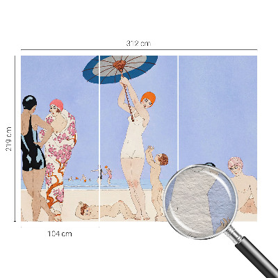 Nowoczesna fototapeta do salonu Nowoczesna fototapeta do salonu Plaża retro