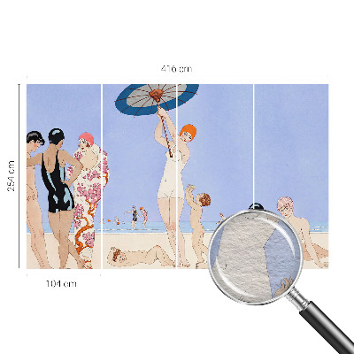 Nowoczesna fototapeta do salonu Nowoczesna fototapeta do salonu Plaża retro