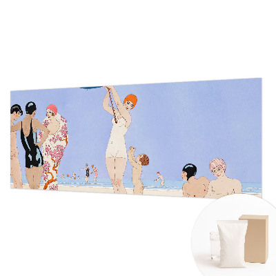 Nowoczesna fototapeta do salonu z motywem retro plaży