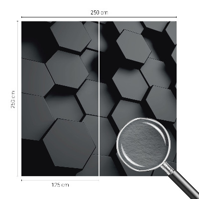 Fototapeta fizelinowa do sypialni Sześciokąty 3D