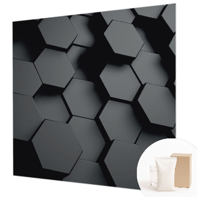 Fototapeta fizelinowa do sypialni Sześciokąty 3D