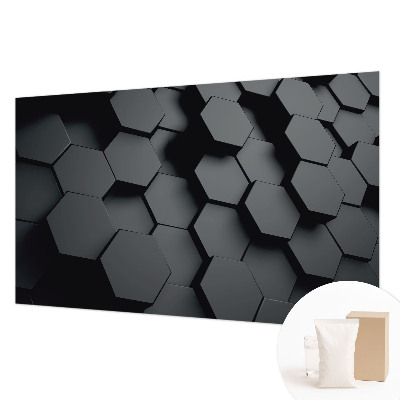 Fototapeta fizelinowa do sypialni Sześciokąty 3D