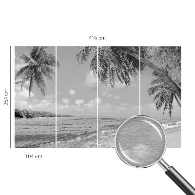 Fototapeta fizelinowa z nadrukiem z motywem tropikalnego raju