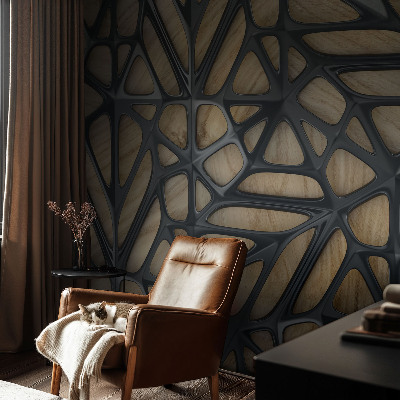 Tapeta fotograficzna fizelinowa Drewniana sieć