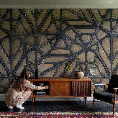 Tapeta fotograficzna fizelinowa Drewniana sieć