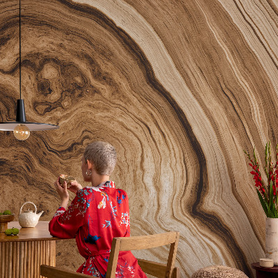 Dekoracyjna fototapeta na ścianę Drewniane słojew