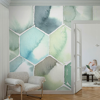 Tapeta fotograficzna Pastelowe sześciokąty