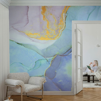 Fototapeta na ścianę z motywem akwarelowych kształtów