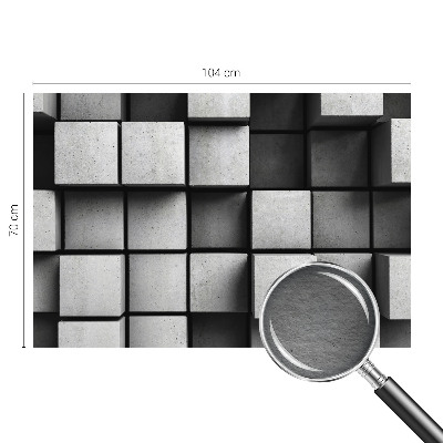 Fototapeta fizelinowa do sypialni z motywem geometrycznych sześcianów