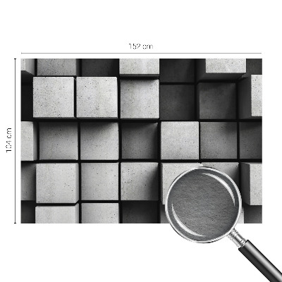Fototapeta fizelinowa do sypialni z motywem geometrycznych sześcianów