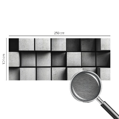 Fototapeta fizelinowa do sypialni z motywem geometrycznych sześcianów