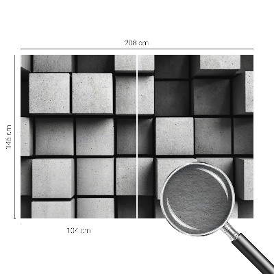 Fototapeta fizelinowa do sypialni z motywem geometrycznych sześcianów
