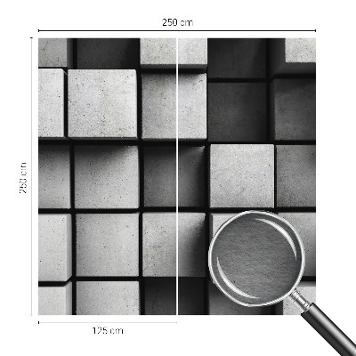 Fototapeta fizelinowa do sypialni z motywem geometrycznych sześcianów