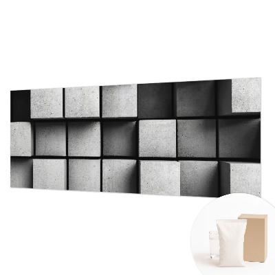 Fototapeta fizelinowa do sypialni z motywem geometrycznych sześcianów