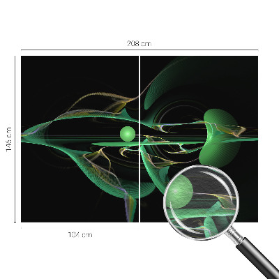 Dekoracyjna fototapeta na ścianę Dekoracyjna fototapeta na ścianę Zielone fale