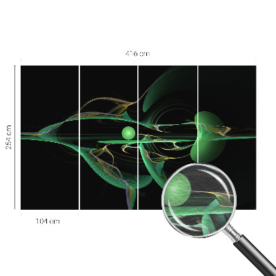 Dekoracyjna fototapeta na ścianę Dekoracyjna fototapeta na ścianę Zielone fale