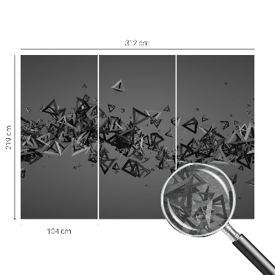 Nowoczesna fototapeta do salonu z geometrycznym abstrakcyjnym wzorem