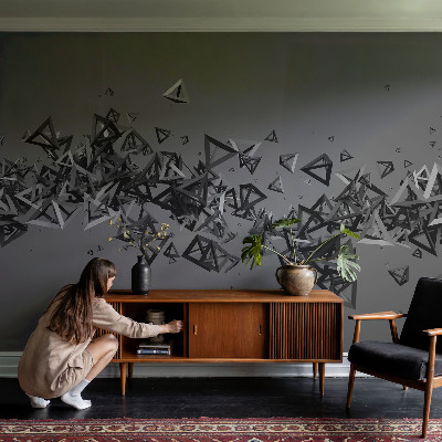 Nowoczesna fototapeta do salonu z geometrycznym abstrakcyjnym wzorem