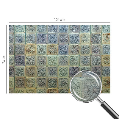 Fototapeta fizelinowa do sypialni z motywem geometrycznych kafli