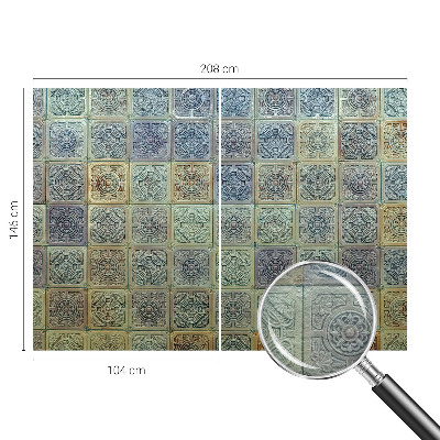 Fototapeta fizelinowa do sypialni z motywem geometrycznych kafli