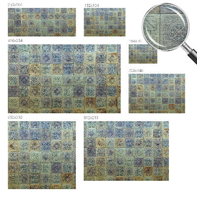Fototapeta fizelinowa do sypialni z motywem geometrycznych kafli