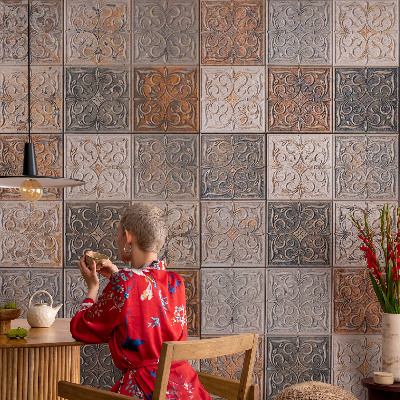 Tapeta fotograficzna z motywem ornamentalnych kafli
