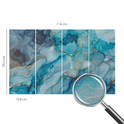 Fototapeta fizelinowa do sypialni Niebieska abstrakcja