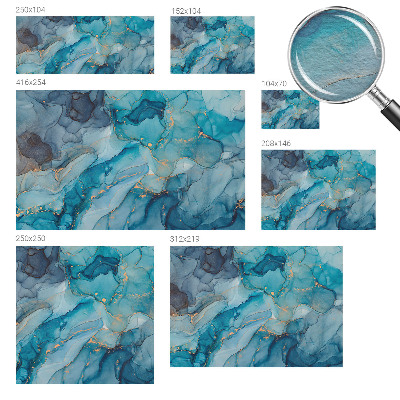 Fototapeta fizelinowa do sypialni Niebieska abstrakcja