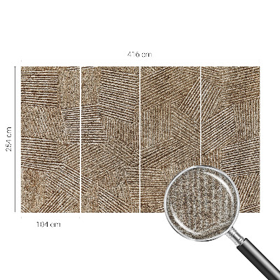 Fototapeta fizelinowa do sypialni ze wzorem strukturalnych linii