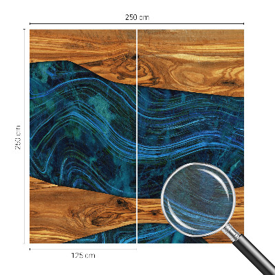 Tapeta fotograficzna fizelinowa Niebieskie drewno