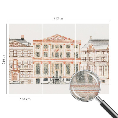 Dekoracyjna fototapeta na ścianę z motywem klasycznych budynków