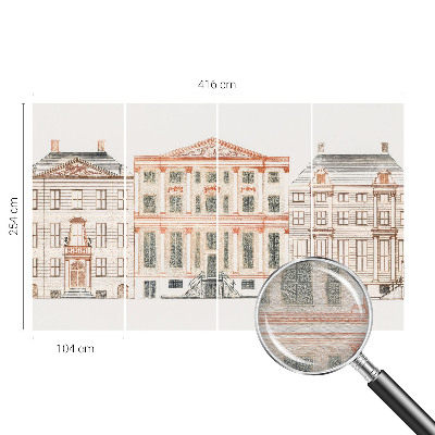 Dekoracyjna fototapeta na ścianę z motywem klasycznych budynków