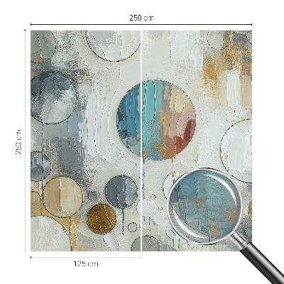 Tapeta fotograficzna fizelinowa z motywem geometrycznych kół
