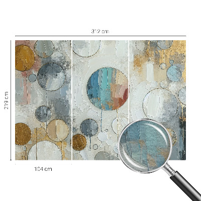 Tapeta fotograficzna fizelinowa Geometryczne koła