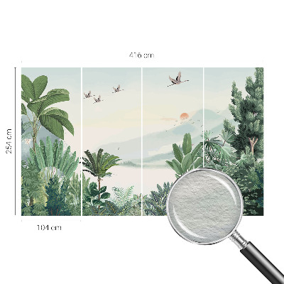 Fototapeta fizelinowa z nadrukiem z motywem tropikalnej oazy