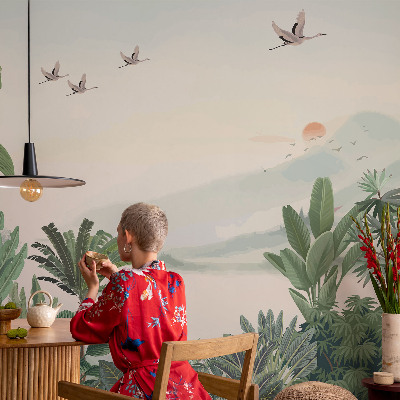 Fototapeta fizelinowa z nadrukiem Tropikalna oaza