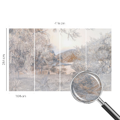 Nowoczesna fototapeta do salonu Natura subtelności