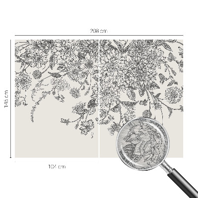 Fototapeta fizelinowa do sypialni Kwiatowy wzór