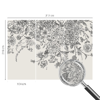 Fototapeta fizelinowa do sypialni Kwiatowy wzór