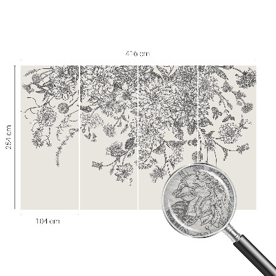 Fototapeta fizelinowa do sypialni Kwiatowy wzór