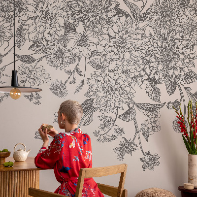 Fototapeta fizelinowa do sypialni Kwiatowy wzór