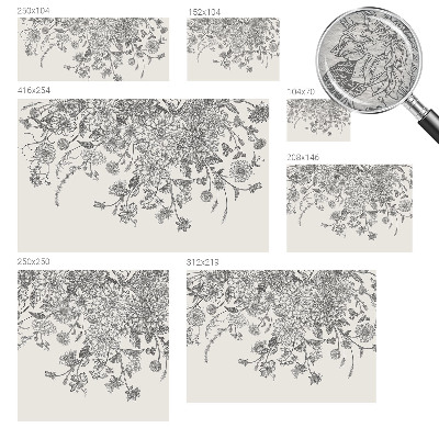 Fototapeta fizelinowa do sypialni Kwiatowy wzór