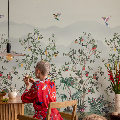 Tapeta fotograficzna fizelinowa Egzotyczne drzewa