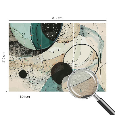 Fototapeta fizelinowa do sypialni Kolorowe okręgi