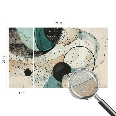 Fototapeta fizelinowa do sypialni Kolorowe okręgi